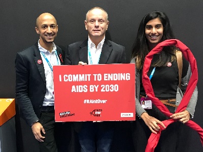 Mike with the StopAIDS team
